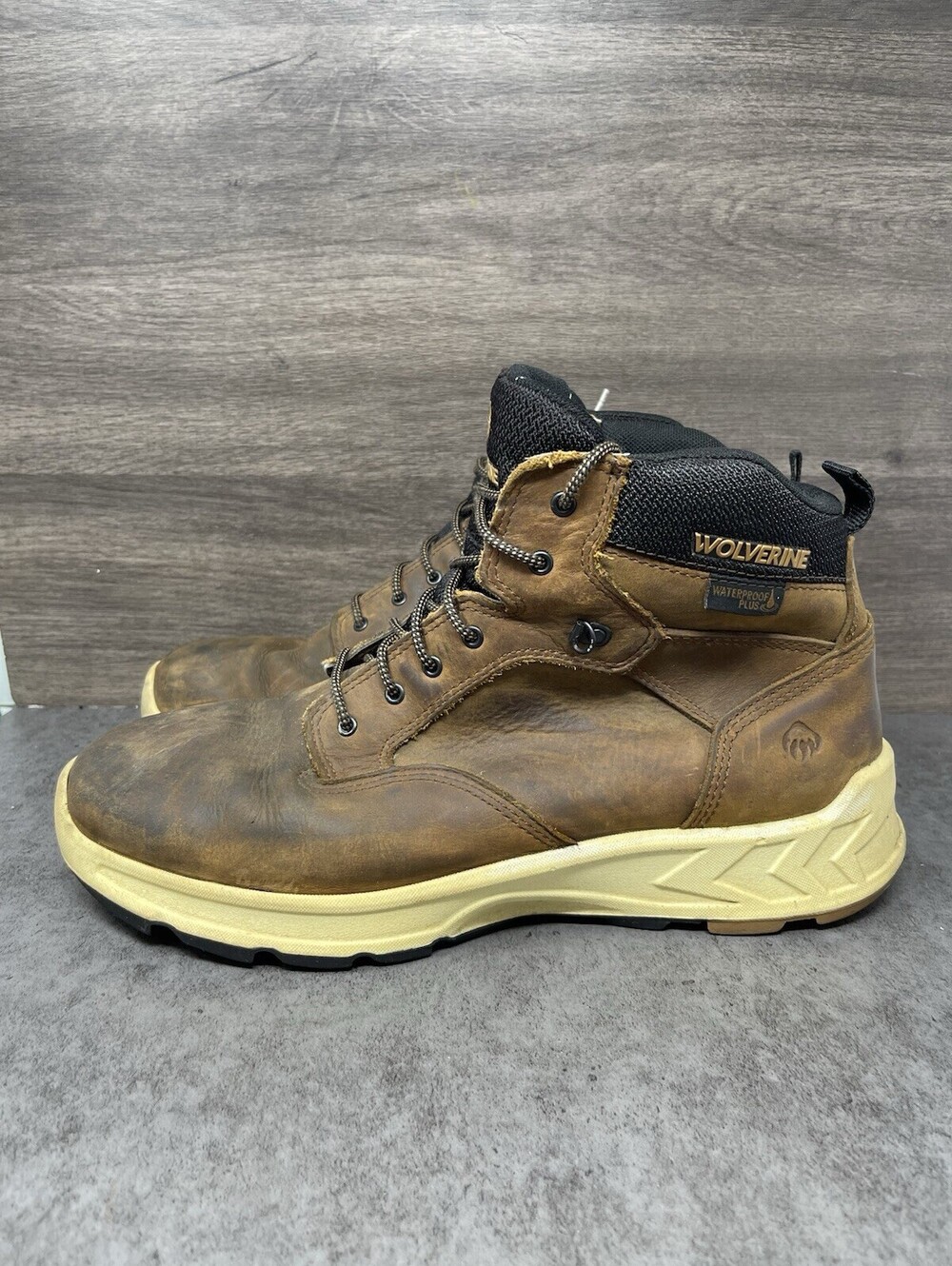 Wolverine Rev Vent UltraSpring Size 12 Mens Brown Waterproof Leather Work Boots